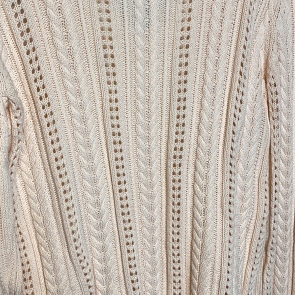 Lauren Ralph Lauren Pink Blush Striped Light Academia Sweater - Picture 3 of 9